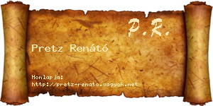 Pretz Renátó névjegykártya